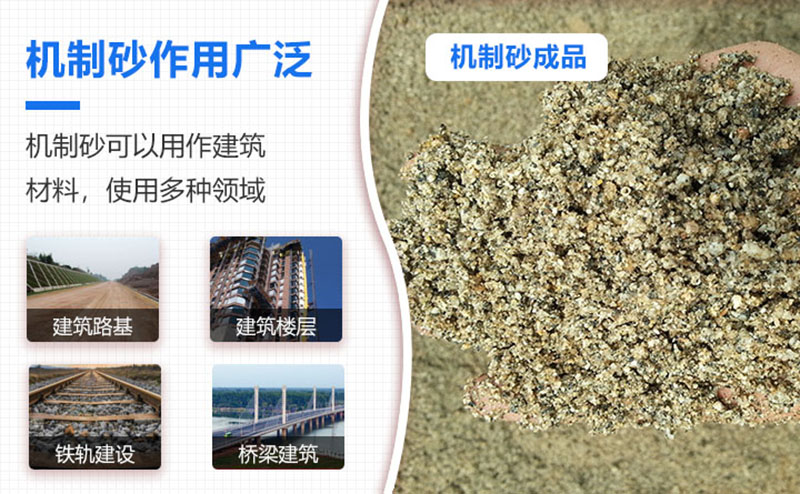 機(jī)制砂品級越來越高，用途也越來越廣泛